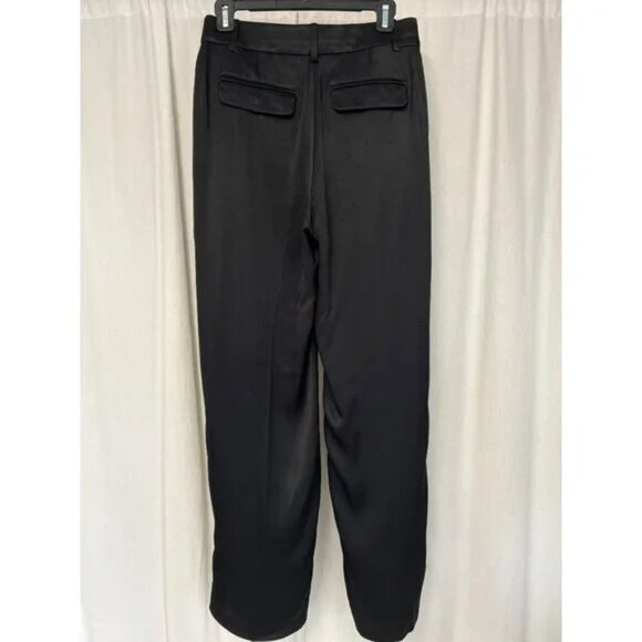 J. Crew Straight Leg Essential Pant in Luster Crepe - Black - Size 12 - Picture 6 of 7